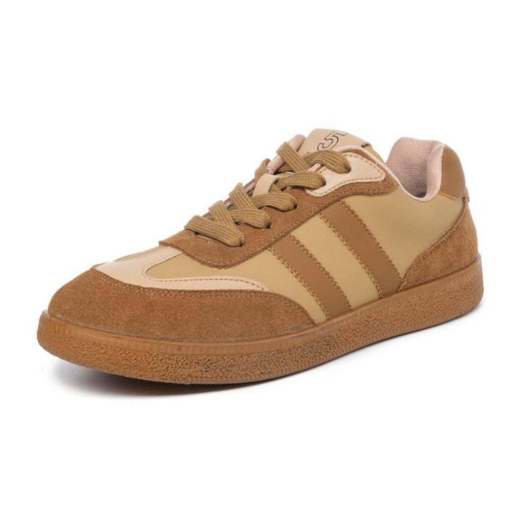 Brown Women's Running Shoes - Versatile Academy Style Sneakers_voghion.com