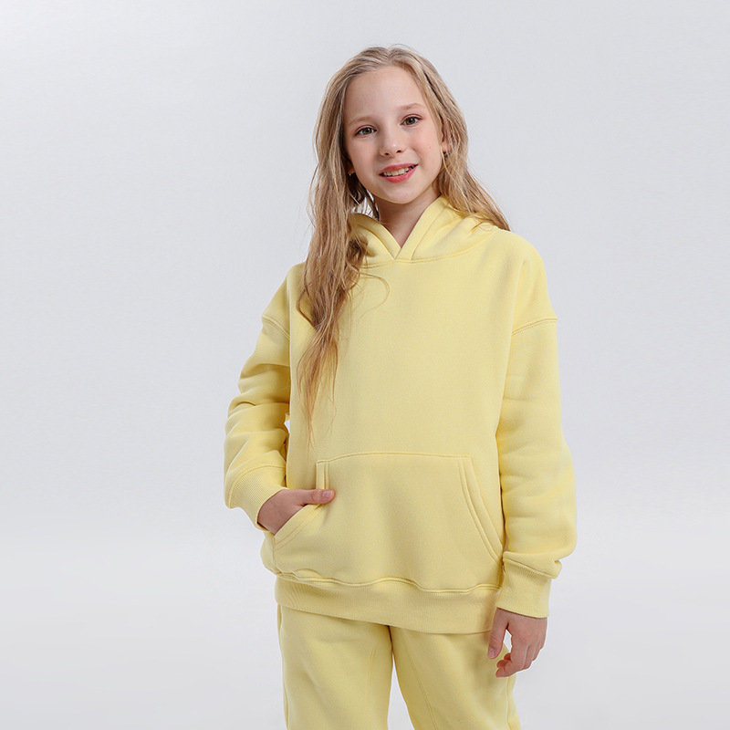 子供服ヨーロッパとアメリカのトレンディなブランド無地子供フード付きスウェットシャツ中大男の子と女の子子供服卸売|undefined