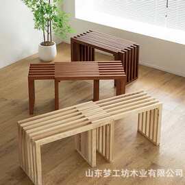 实木长凳可伸缩换鞋凳实木服装店凳子入户门长凳实木餐桌凳