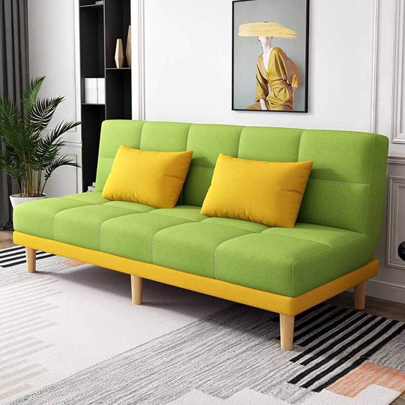 Fábrica directa sofá de piel de gato garra sala de estar pequeña casa de alquiler tienda de ropa doble plegable multifuncional dos