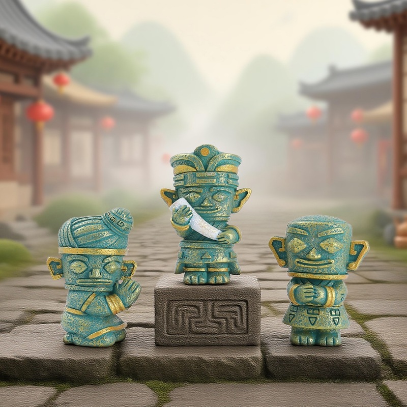 创意古风装饰品桌面摆件古蜀秘匣青堆堆盲盒网红同款家居礼物批发|undefined