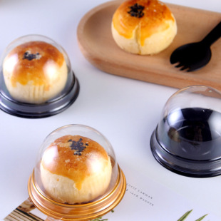 One Clear Egg Yolk Crisp Round Plastic Blister Box Golden Macaron Snow Mei Niang Baking West Point Packaging Box