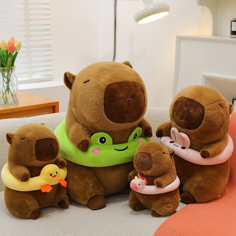 New Capybara Duck Frog Unicorn Swimming Ring Capybara Plush Toy Doll Gift for Girls Cross-Border New Capybara Duck Frog Unicorn Swimming Ring Capybara Plush Toy Doll Gift for Girls Cross-Border