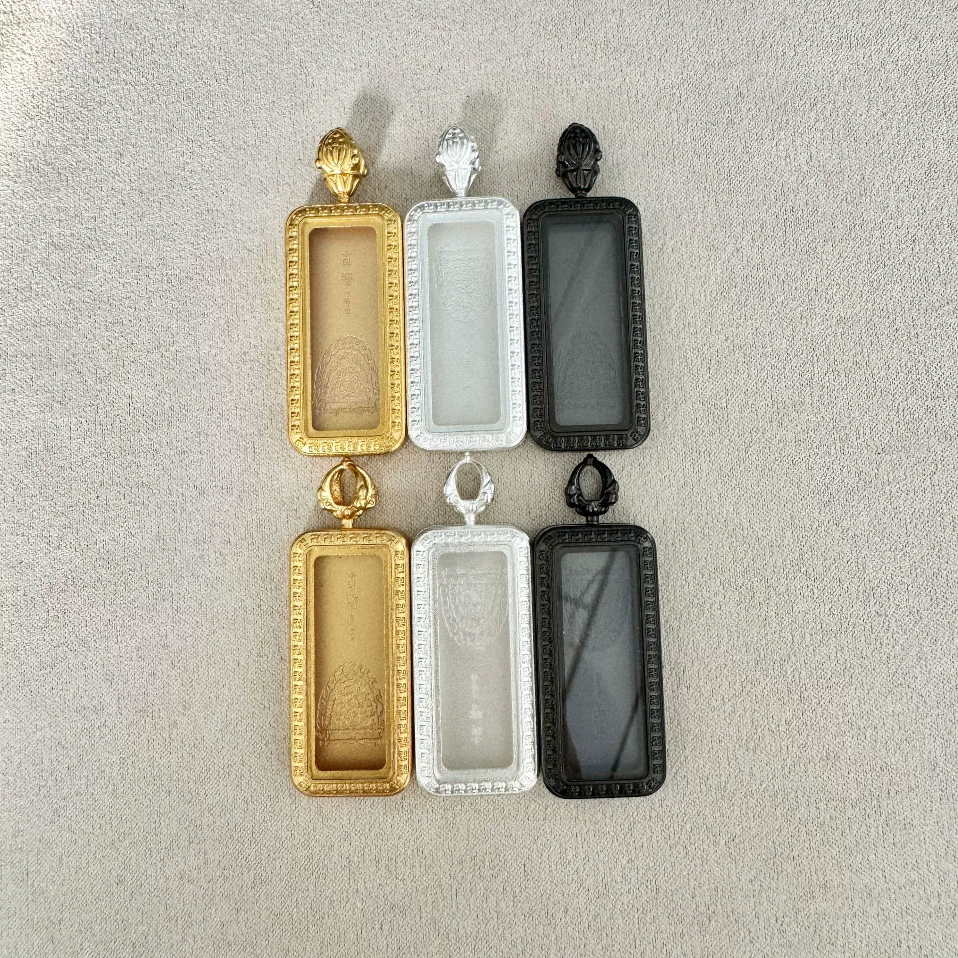 Новый тибетский кулон-тангка в коробке Gawu, размер 1*3, ожерелье из золота и титановой стали, не выцветает, водонепроницаемый футляр для тангки