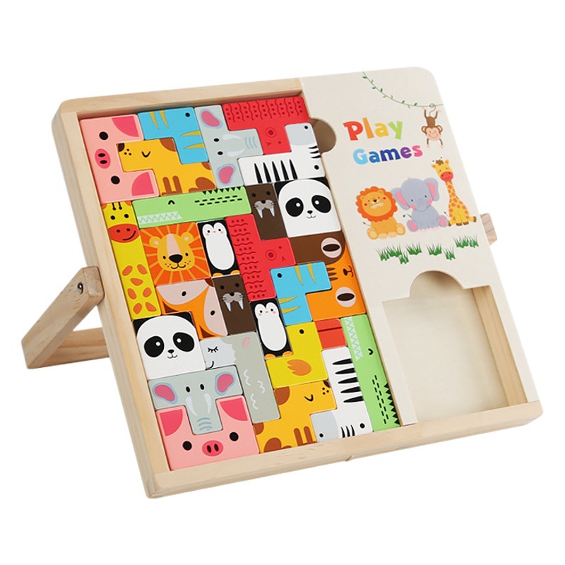 Bloques de construcción Tetris tridimensionales rompecabezas desarrollo de la inteligencia de los niños de 3 a 6 años de edad niños y niñas ensamblados juguetes de educación temprana