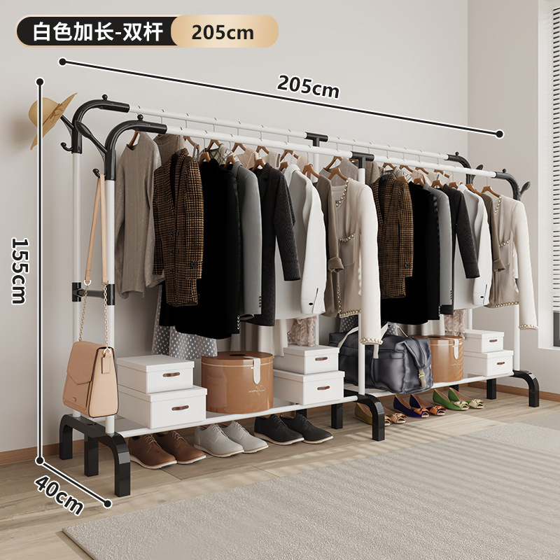 Perchero sencillo transfronterizo, perchero de pie para dormitorio o balcón, tendedero plegable móvil, tipo barra de pie, venta al por mayor