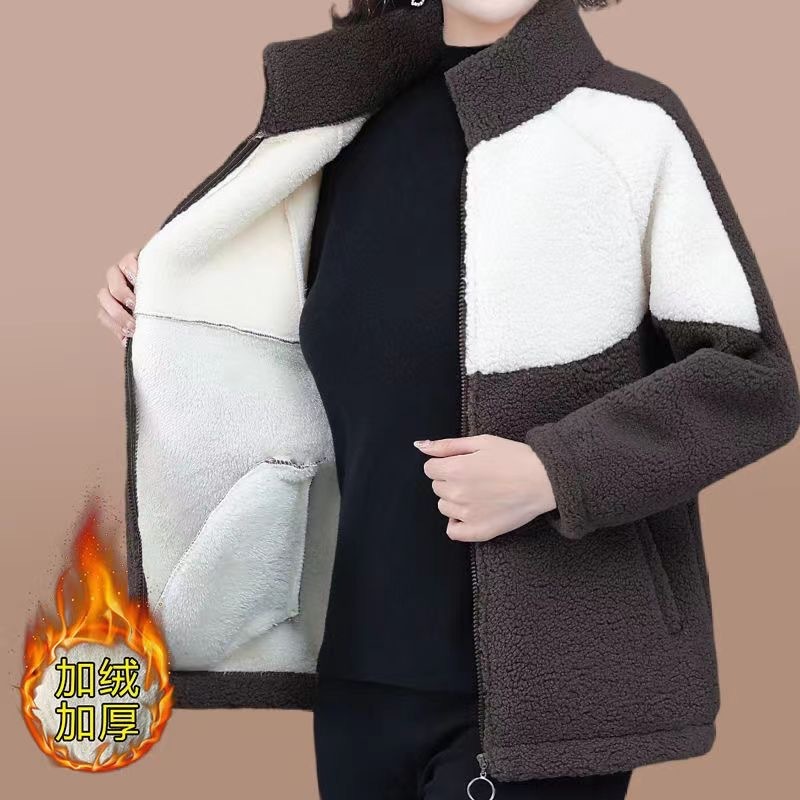 羊羔绒大衣羊羔毛卫衣女2025冬季新款宽松中长款开衫加厚潮流外套|undefined