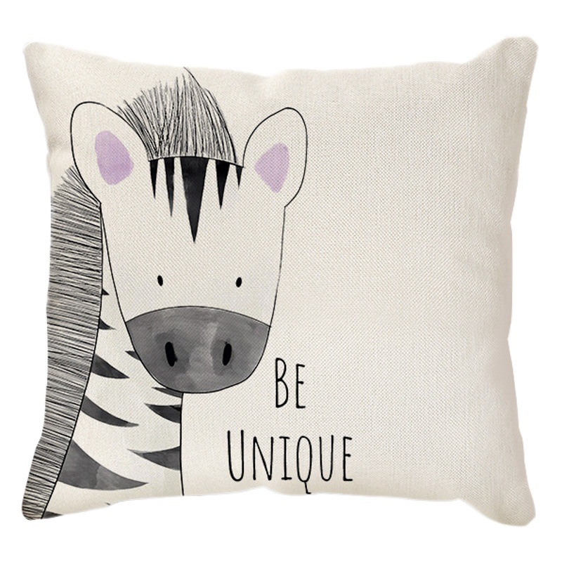 Lindo de dibujos animados pequeño león lindo mascota almohada lino nórdico sofá coche impresión digital fabricante