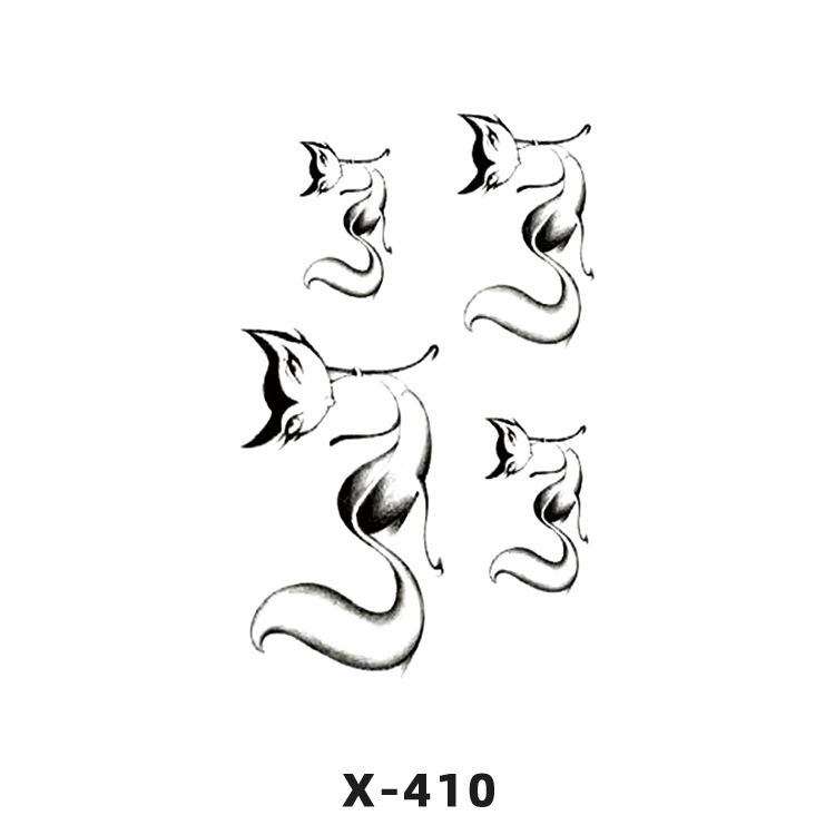 Arco de flor pequeña pegatinas de tatuaje fresco 3D dibujos animados transfronterizo Henna rosa impermeable texto en inglés pegatinas de tatuaje