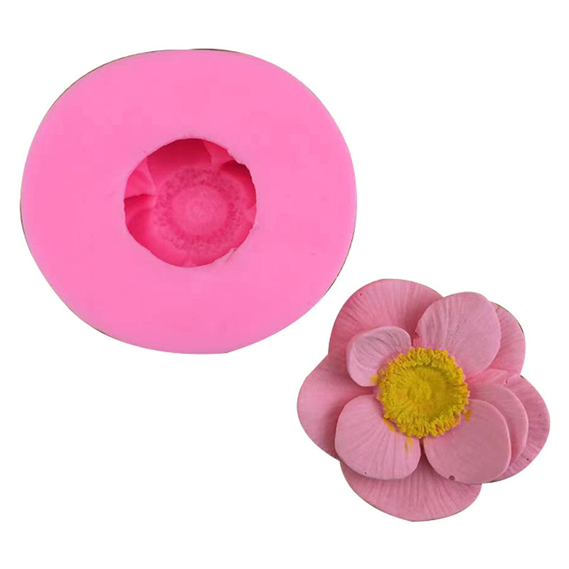 DIY three-dimensional anemone modeling silicone mold sugar gypsum aromatherapy handmade soap set drop glue cake mold DIY three-dimensional anemone modeling silicone mold sugar gypsum aromatherapy handmade soap set drop glue cake mold