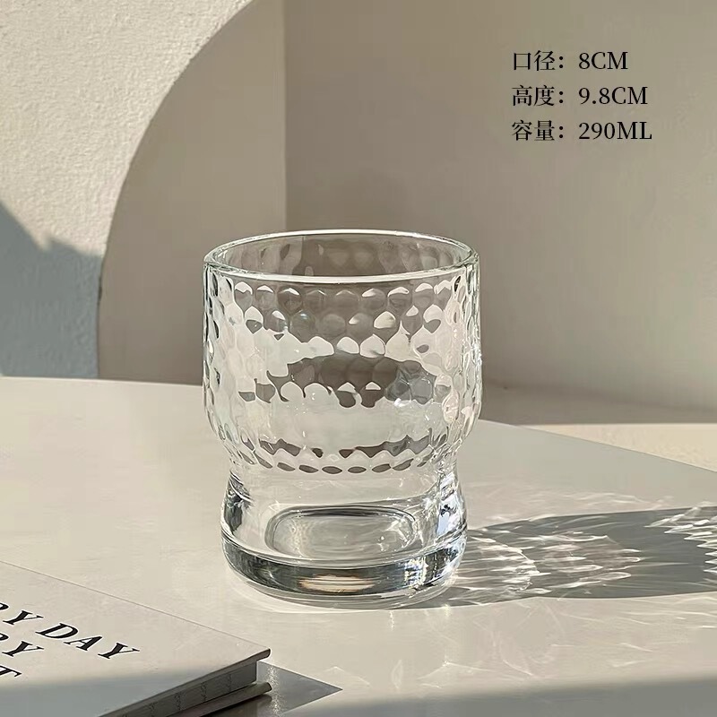 インスタイルシンプルなガラス家庭用クリエイティブニッチ透明飲料朝食ミルクカップ水出しコーヒーカップ|undefined