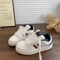 Кроссовки женские осенние низкие на шнурках (ниже high-top) из резины