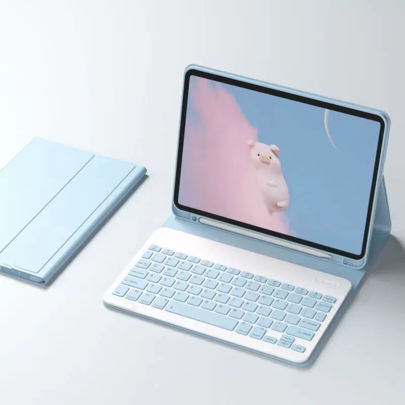 Чехол с отсоединяемой Bluetooth-клавиатурой и тачпадом, подставка-трубка, для iPad 9.7–13 дюймов