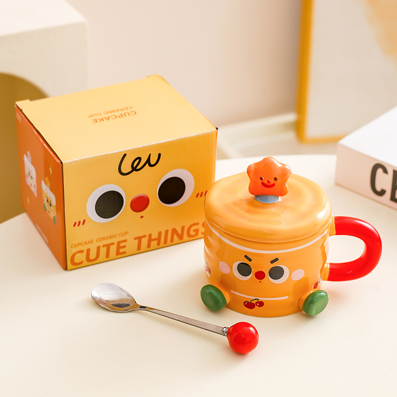 Muñeca creativa encantadora taza de cerámica taza de agua taza de regalo taza de café taza de leche taza de desayuno taza