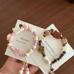 かわいい陶磁器のブレスレット高颜値子猫と子犬の親友の新しいカップルの親友が手のひもを編んで色が落ちない
