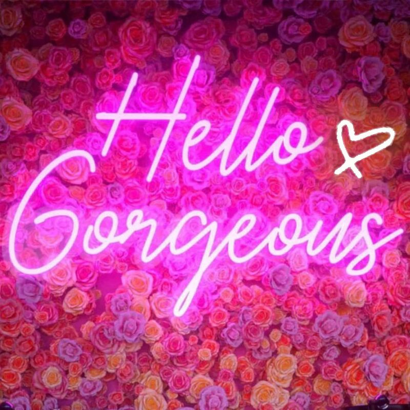 Cross-border e-commerce led neon light hello gorgeous indoor luminous atmosphere light modeling light decorative light Cross-border e-commerce led neon light hello gorgeous indoor luminous atmosphere light modeling light decorative light