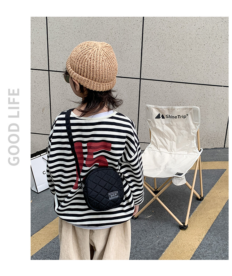 Kid's Small Cotton Lingge Fashion Square Zipper Crossbody Bag display picture 11