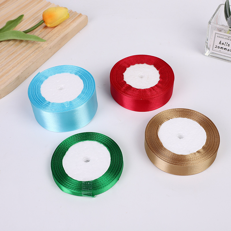 공장 도매 2CM 폴리 에스테르 리본 선물 포장 리본 DIY 웨딩 장식 리본 활 헤어 액세서리