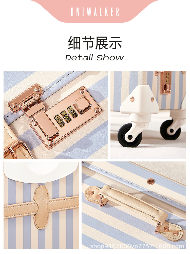 Original puramente manual retrógrado maleta de rueda universal para mujeres nuevo producto pequeño maleta de embarque 20 maletas de viaje