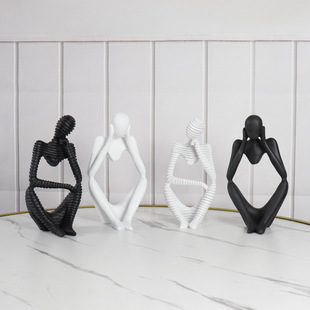 Simple modeling house living room craft book file abstract figure resin creative home porch window display ornaments