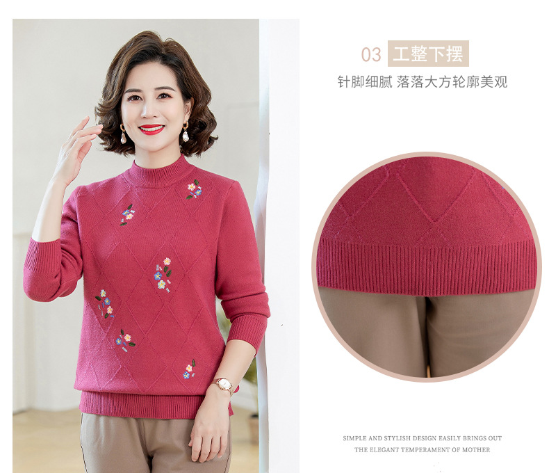 D7008 700K ÁO LEN NỮ TONTDI ÁO LEN MÙA XUÂN THU ĐÔNG TRUNG NIÊN DÀY ẤM THỜI TRANG NỮ G02 SẢN PHẨM MỚI