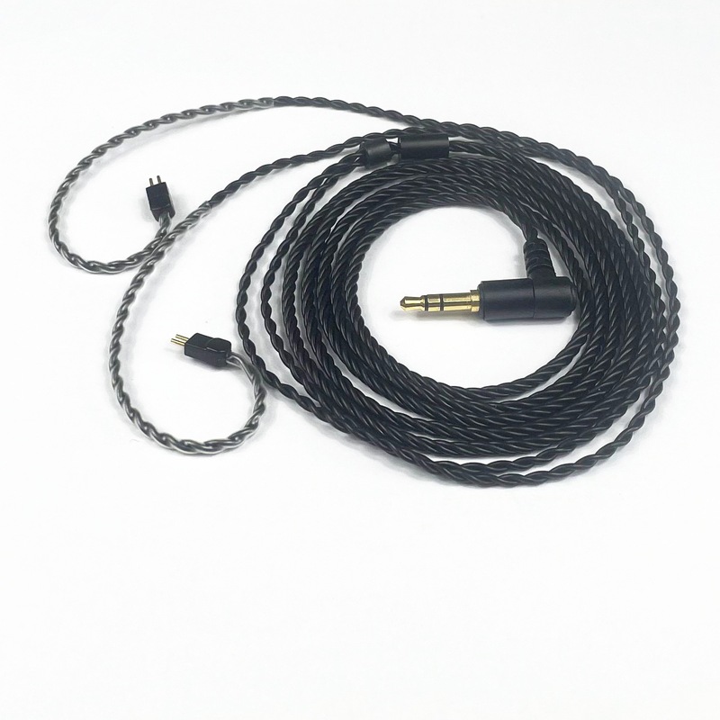 4 ストランド黒無酸素銅ツイスト Shure 射出成形 IE40MMCX0.78IE80QDCTFZ ヘッドフォンアップグレードケーブル|undefined