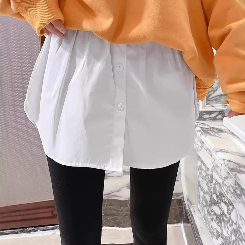 卫衣叠穿内搭女打底神器半身裙衬衫搭配毛衣假下摆遮胯裙子小屁帘