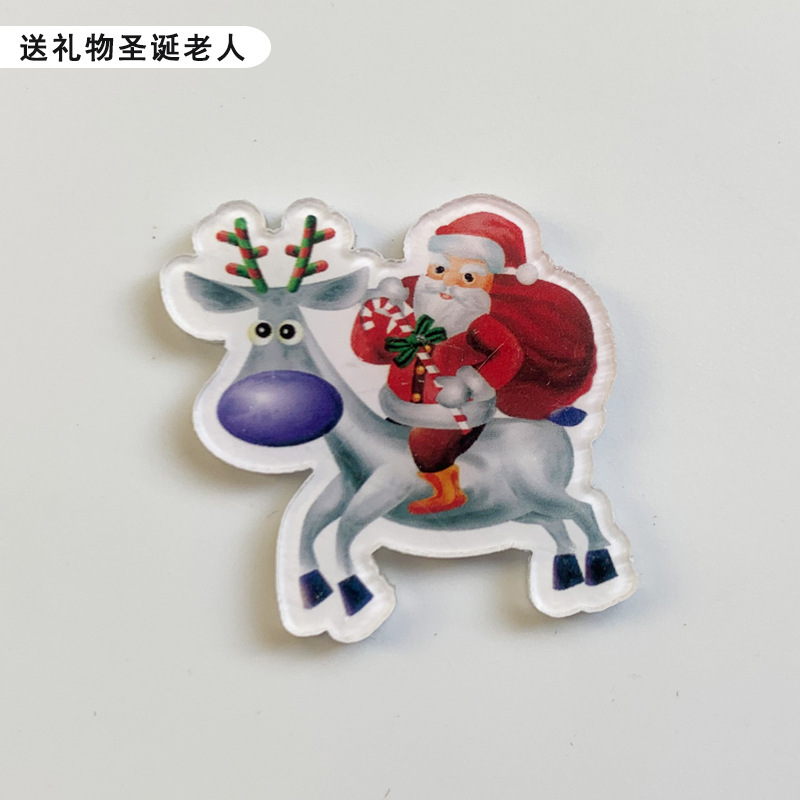 クリスマスアクリルステッカー漫画子供手作りdiy携帯ケースクリーム材料アクセサリー雪だるま|undefined