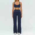 7028 bra + 7028-2 wide-leg pants—badge blue