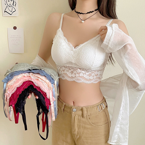 New Heart-shaped Backless Lace Bra Push-up Underwear for Women 