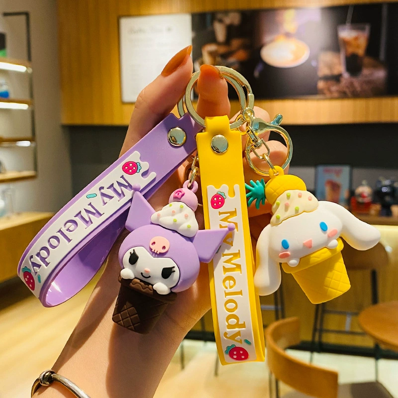 Sanrio, мультяшный горшок с цветами, брелок, украшение для сумки, модные автомобильные ключи