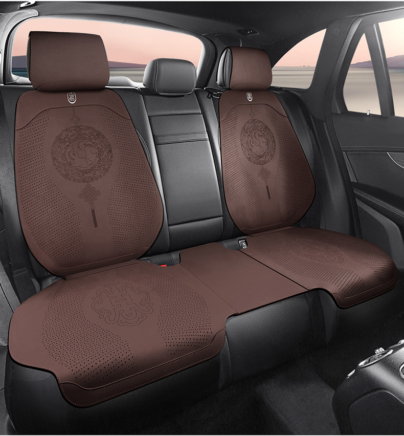 National Fashion Chinese Knot Car Seat Cushion Suede Four Seasons Universal Small Man Waist Half Bag Summer Suede Saddle Cushion Only