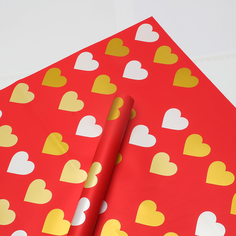 Huaxi Neon Love Papel de embalaje de flores Película perlada impermeable Paquete de regalo Papel de flores Papel Ouya Floristería Material de ramo image 7