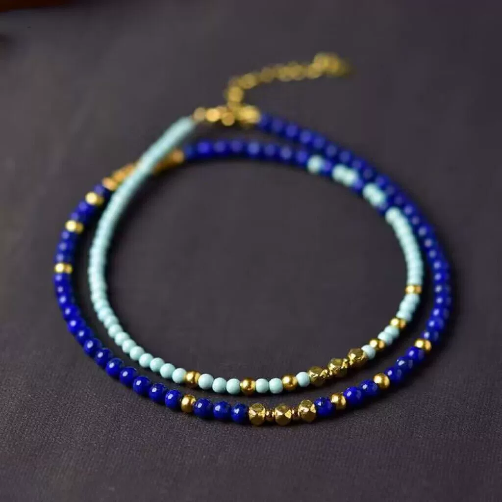 Бирюзовое ожерелье для женщин, серебро 925 пробы, сломанное серебро, несколько унций сломанного серебра, свободные бусины, браслет, цепочка из лазурита, цепочка на ключицу, ожерелье