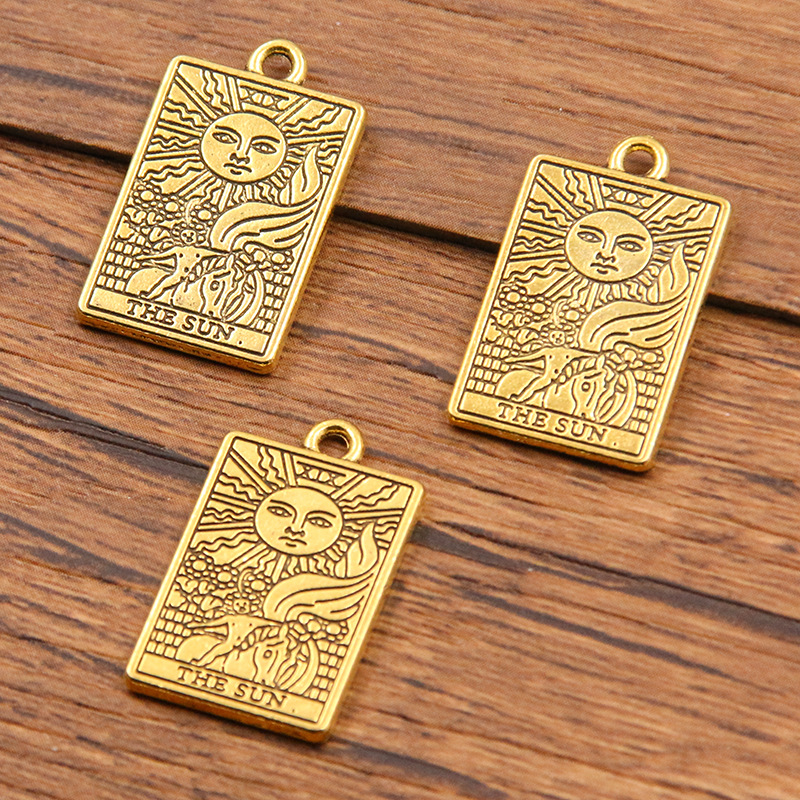6 14*23mm aleación de zinc accesorios AliExpress Amazon Venta caliente ins nicho tarot colgante