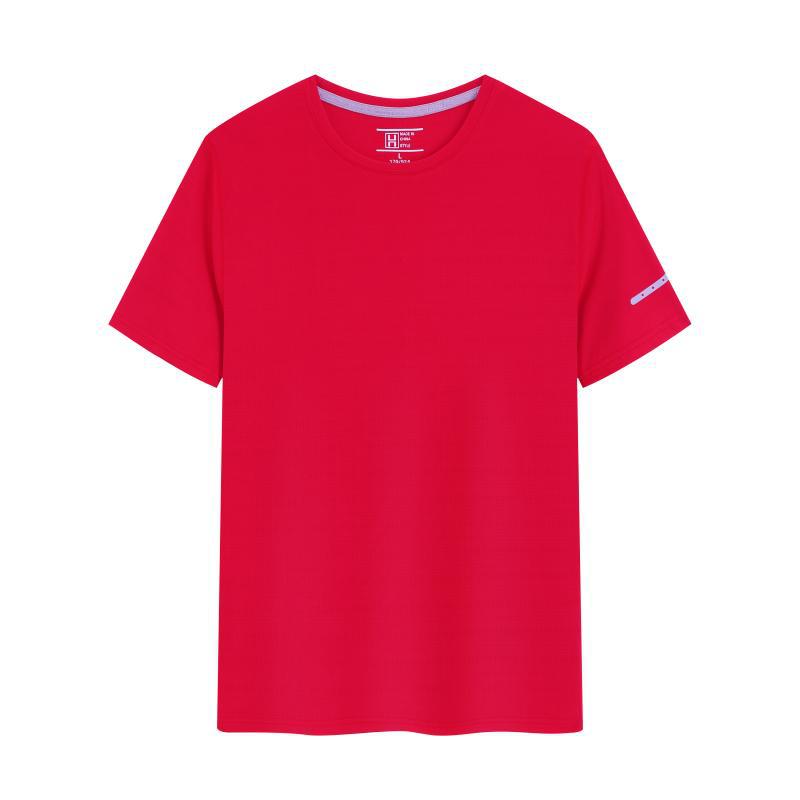 Ropa de trabajo de verano camiseta de hielo de secado rápido cuello redondo logotipo de manga corta ropa de trabajo corporativa deportiva image 2