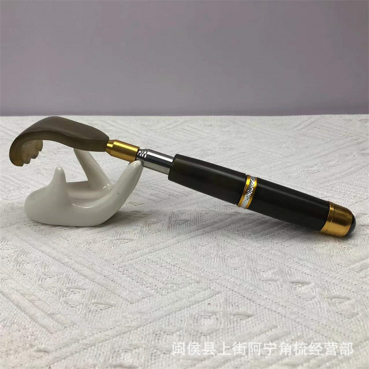Horn Back Scratcher with Telescopic Handle Adjustable 20cm to 53cm Long Reach Itch Relief Tool overview
