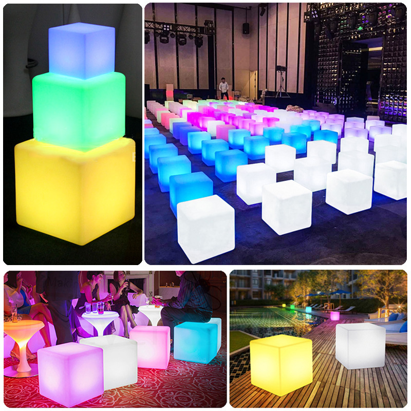 LED Light Emitting Cube Light Outdoor Decorative Activities Square Furniture Chair Charging Creative KTV Bar Coffee Table Stool LED Light Emitting Cube Light Outdoor Decorative Activities Square Furniture Chair Charging Creative KTV Bar Coffee Table Stool
