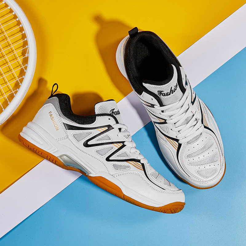 Nuevos zapatos de bádminton transfronterizos para hombres y mujeres respirables antideslizantes zapatos de tenis de mesa zapatos de entrenamiento de competencia zapatos de tenis al por mayor