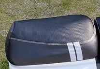 Seat Cover for Aima, Yadi, and – Electric car cushion - sun-protection-waterproof-and-reflective-strips-black-front-seat