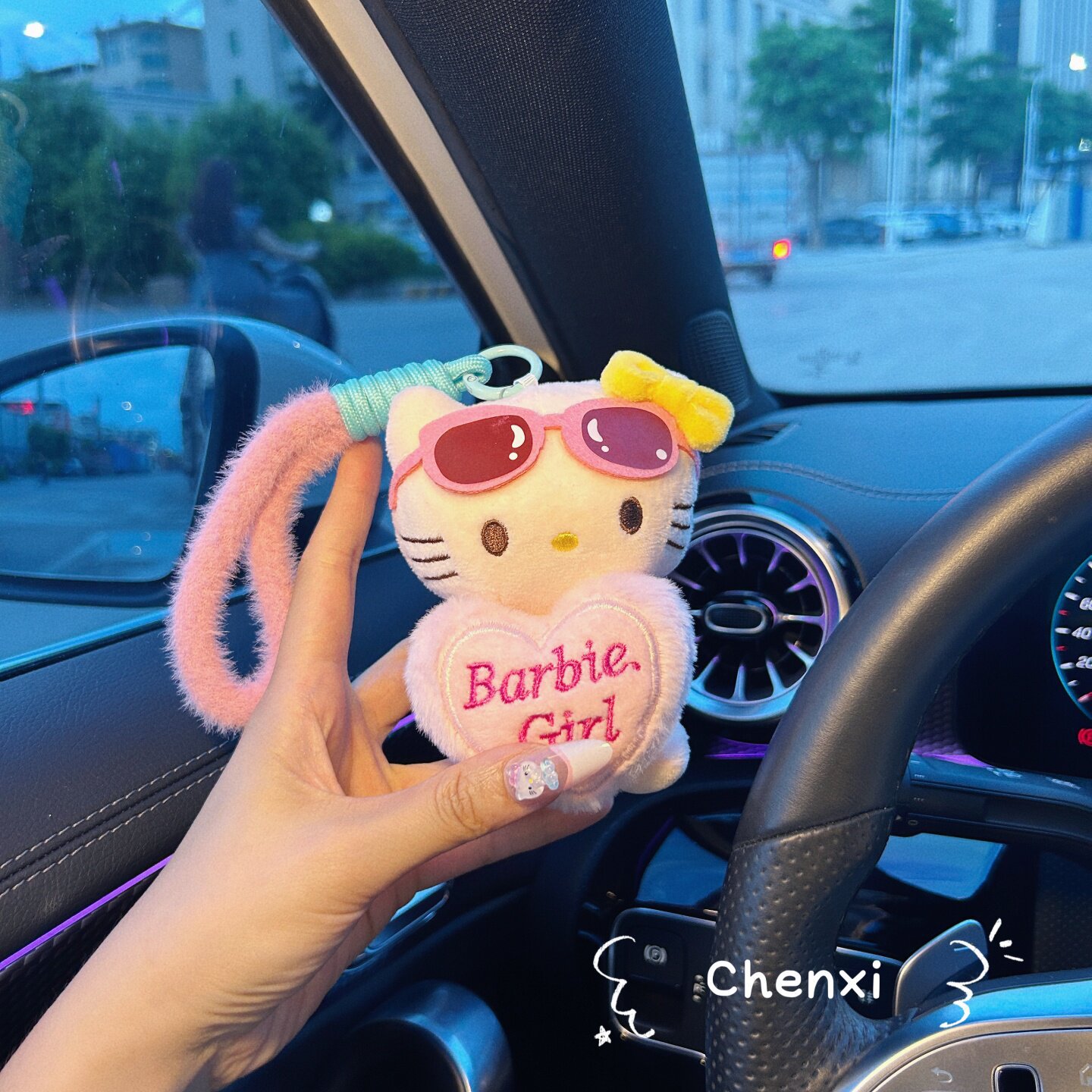 Cute Car Dashboard Ornaments, Plush Dolls for the Car Interior, Wiper and Turn Signal Decorations for Girls