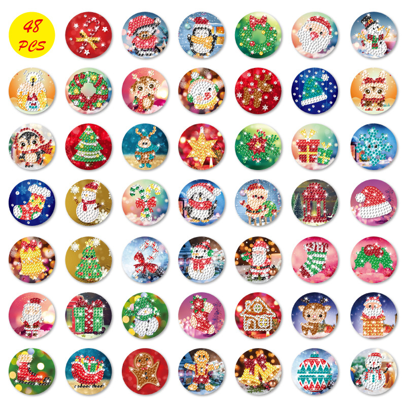 씰링 스티커 크리스마스 세트 48개