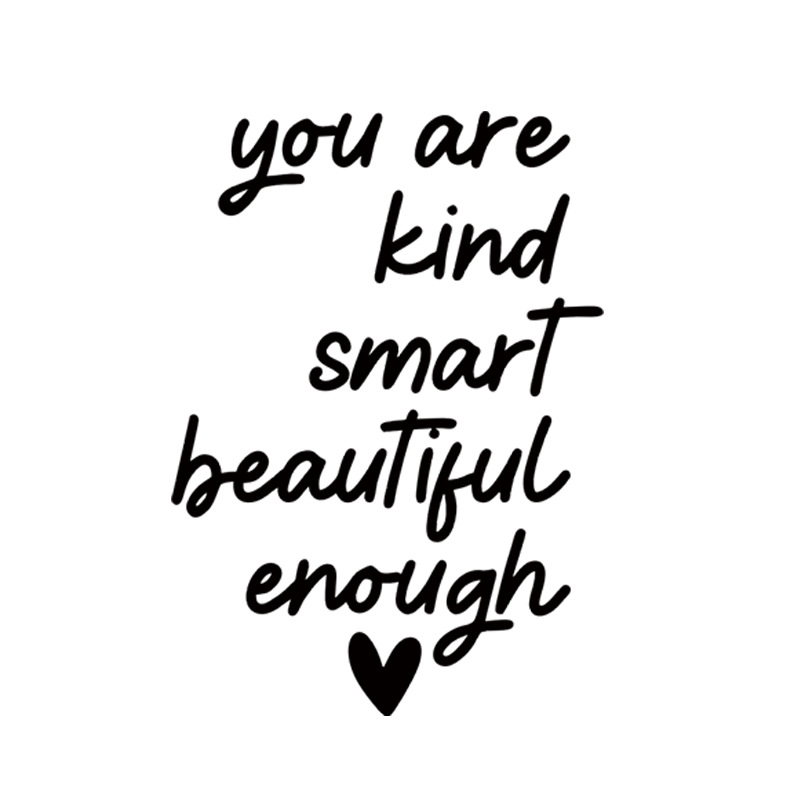 Du är snäll, enkel engelsk bil backspegelklistermärke, karossfönsterdekorationsklistermärke_voghion.com