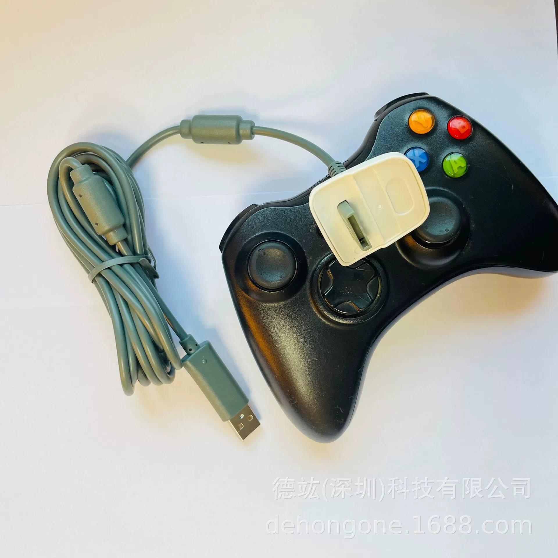 Suitable for XBOX 360 game console Wireless controller charging cable 3 meters Dual magnet Black/Gray
