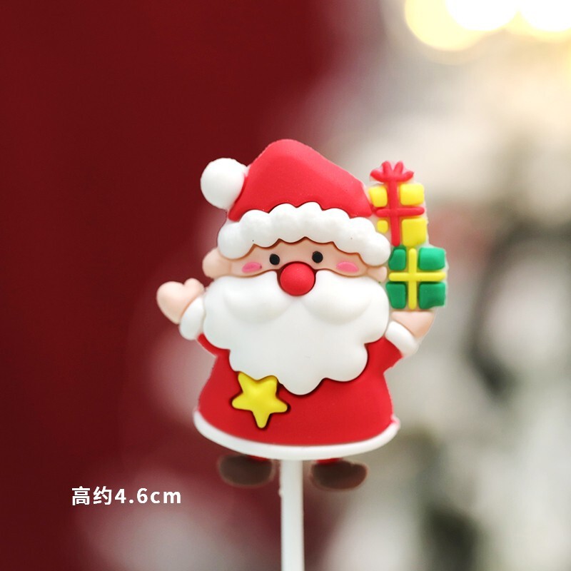 著作権クリスマスケーキ装飾装飾品ソフトゲルクリスマス楽しい老人雪だるまヘラジカクリスマスツリーパーティープラグイン|undefined