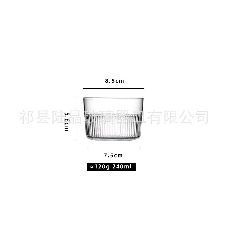 Taza acanalada transparente C