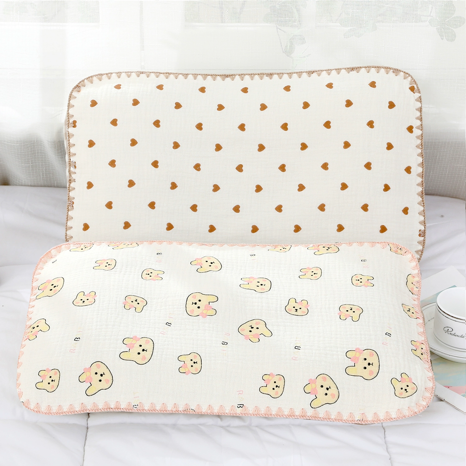 Cotton gauze breathable pillow for kindergarten for students