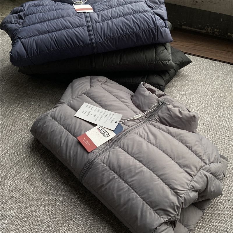 El comercio exterior alemán original de pluma de algodón superligero chaqueta de algodón de tamaño grande ropa de hombre otoño y invierno delgada y cálida superada