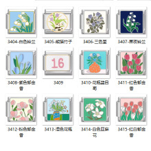 现货意大利创意模块手链diy饰品个性手工郁金香铃兰亚麻手链配件