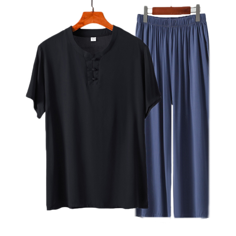 블랙 버클 + 그레이 블루 바지